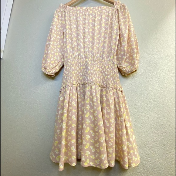 Lush Floral Off Shoulder Mini Dress Size S - Picture 6 of 15